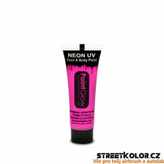 UV Fluorescentní barva Růžová na tělo a obličej, 10ml (GlowKolor by StreetKolor)