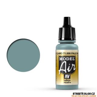 Vallejo 71.008 bleděmodrá akrylová airbrush barva 17 ml (VALLEJO 71.008 PALE BLUE / FS35414 / AZUL CLARO 17 ml / 0.57 fl.oz)