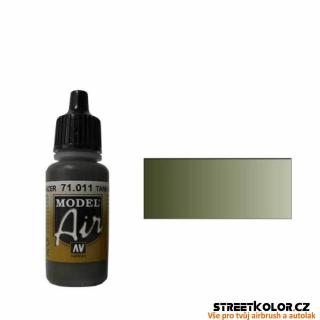 Vallejo 71.011 tmavě zelená akrylová airbrush barva 17 ml (VALLEJO MODEL AIR 71.011 DARK GREEN RLM83 / RLM83 DUNKELGRÜN 17 ml / 0.57 fl.oz)