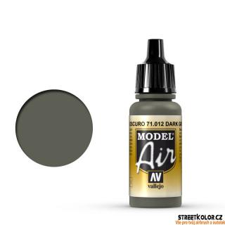 Vallejo 71.012 tmavě zelená II akrylová airbrush barva 17 ml (VALLEJO MODEL AIR 71.012 DARK GREEN / VERDE OSCURO 17 ml / 0.57 fl.oz)