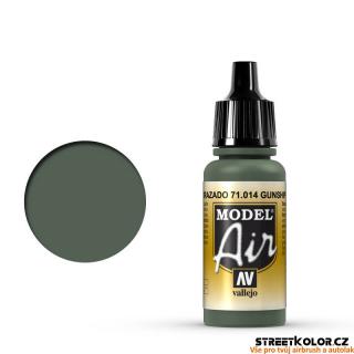 Vallejo 71.014 šedozelená akrylová airbrush barva 17 ml (VALLEJO 71.014 GUNSHIP GREEN / VERDE ACORAZADO 17 ml / 0,57 fl.oz)
