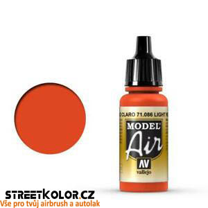 Vallejo 71.086 světlá červená akrylová airbrush barva 17 ml (Vallejo Model Air)