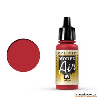 Vallejo 71.102 červená akrylová airbrush barva 17 ml (Vallejo Model Air)