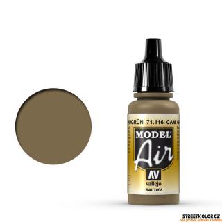 Vallejo 71.116 šedozelená camouflage akrylová airbrush barva 17 ml (Vallejo Model Air)