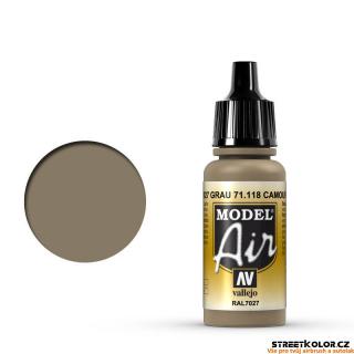 Vallejo 71.118 šedá camouflage akrylová airbrush barva 17 ml (Vallejo Model Air)