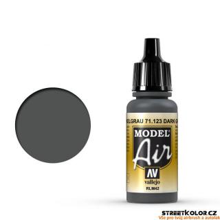 Vallejo 71.123 tmavě šedá akrylová airbrush barva 17 ml (Vallejo Model Air)