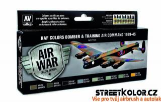 Vallejo 71.145 sada airbrush barev Bomber&amp;Training Air Command 8x17 ml (RAF Colors Bomber &amp; Training Air Command 1939-1945, Vallejo 71145)