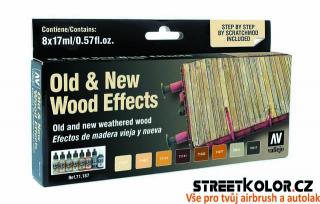 Vallejo 71.187 sada airbrush barev Old and New Wood Effects 8x17 ml (Vallejo Old and New Wood Effects 71187)