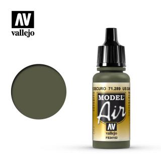 Vallejo 71.289 tmavá zelená akrylová airbrush barva 17 ml (VallejoDARK GREEN)