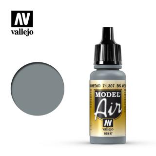 Vallejo 71.307 střední mořská šedá akrylová airbrush barva 17 ml (Vallejo BS MEDIUM SEA GREY)