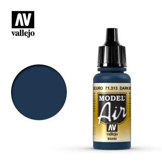 Vallejo 71.313 tmavá středomořská modrá akrylová airbrush barva 17 ml (Vallejo DARK MEDITERRIAN BLUE)