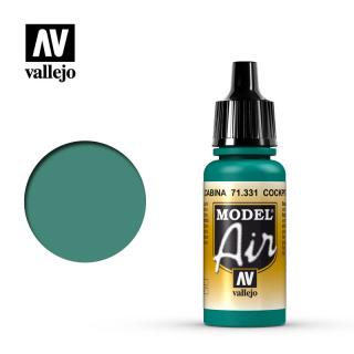 Vallejo 71.331 smaragdová zelená akrylová airbrush barva 17 ml (Vallejo COCKPIT EMERALD GREEN)