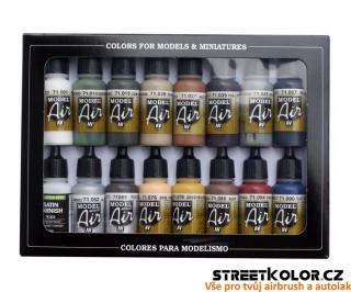 Vallejo 71191 sada airbrush barev Train paint set 16x17 ml (Train paint set 71.191)