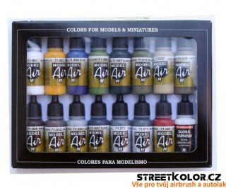 Vallejo 71192 sada airbrush barev Construction Kit 16x17 ml (Construction Kit paint set 71.192)
