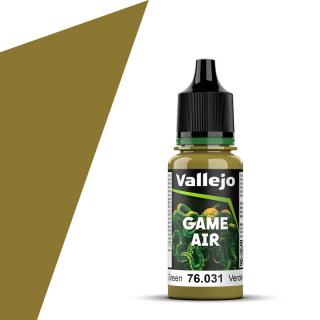 Vallejo 76.027 GameAir Maskovací Zelená airbrush barva 18ml (VALLEJO CAMOUFLAGE GREEN GAME AIR PAINT 76.031 / 76031 VERDE CAMUFLAJE)