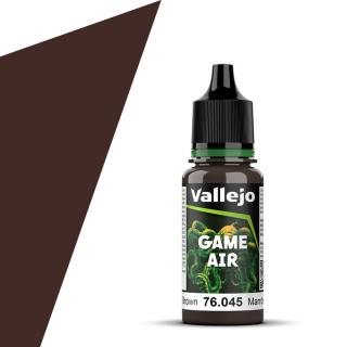 Vallejo 76.045 GameAir hnedá airbrush barva 18ml (VALLEJO CHARRED BROWN GAME AIR PAINT 76.045 / 76045 Marrón Carbonizado)