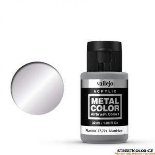 Vallejo 77.701 hliníková metalická airbrush barva 32 ml (Vallejo Metal Colors)
