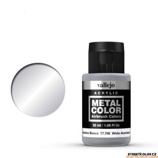 Vallejo 77.706 světlá hliníková metalická airbrush barva 32 ml (Vallejo Metal Colors)