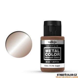Vallejo 77.710 měděná metalická airbrush barva 32 ml (Vallejo Metal Colors)