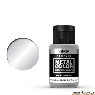Vallejo 77.717 matná hliníková metalická airbrush barva 32 ml (Vallejo Metal Colors)