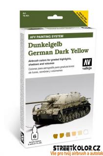 Vallejo 78.401 sada airbrush barev German Dark Yellow 6x8 ml (Model Air German Dark Yellow 78401)