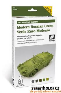 Vallejo 78.408 sada airbrush barev Modern Russian Green 6x8 ml (Model Air Modern Russian Green 78408)