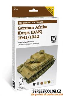 Vallejo 78.409 sada airbrush barev German Africa Korps 1941/1942 6x8 ml (German Africa Korps (DAK) 1941/1942 78409)