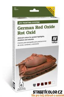 Vallejo 78.411 sada airbrush barev German Red Oxide 6x8 ml (Model Air German Red Rot Oxide 78411)