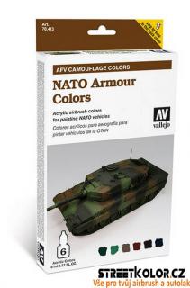 Vallejo 78.413 sada airbrush barev NATO Armour 6x8 ml (Model Air NATO Armour colors 78413)