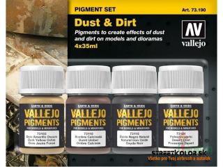 Vallejo pigment  Set Dust and Dirt 731190  4 x 30ml (Vallejo Set Dust and Dirt  73190)