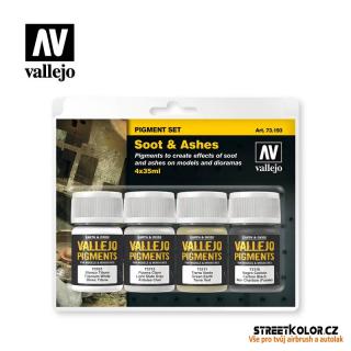 Vallejo pigment - Set Soot and Ashes 73193  4 x 30ml (Vallejo Set Soot and Ashes 73193 4 x 30ml)