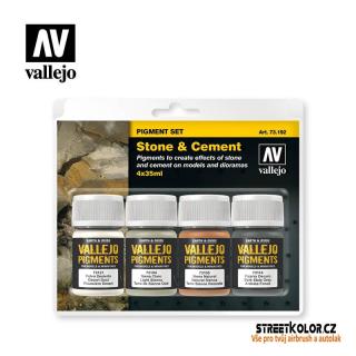 Vallejo pigment - Stone and Cement set 73192 4 x 30ml (Vallejo Stone and Cement 73192)