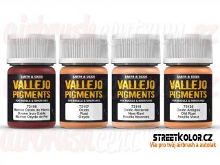 Vallejo pigment - Vallejo Set Rust and Corrosion 73194 4 x 30ml (Vallejo Set Rust and Corrosion 73194 )