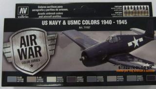 Vallejo WWII USN Aircraft Model Air Paint, 17ml (Vallejo WWII USN Aircraft 71157)