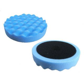 Velcro profilovaný leštící kotouč na suchý zip, Měkký, Modrý, 150mm (Velcro - suchý zip, modrý leštící pad 150mm)