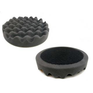 Velcro profilovaný leštící kotouč na suchý zip, ultra měkký, Černý, 150mm (Velcro - suchý zip, černý leštící pad 150mm)