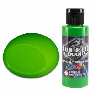 WICKED W016 APPLE GREEN, zelená airbrush barva, 60ml (WICKED APPLE GREEN W016 airbrush barva)
