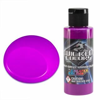 Wicked W020 Fluorescenční purpurová barva 60 ml (Wicked W020 PURPLE FLUORESCENT AIRBRUSH PAINT 2 fl. oz - 60ml)