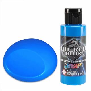 Wicked W028 fluorescenční modrá airbrush barva 60 ml (Wicked W028 FLUORESCENT BLUE AIRBRUSH PAINT 2 fl. oz - 60ml)