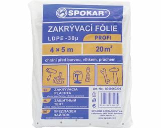 Zakrývací fólie 4 x 5m, Tloušťka 30µm, HDPE