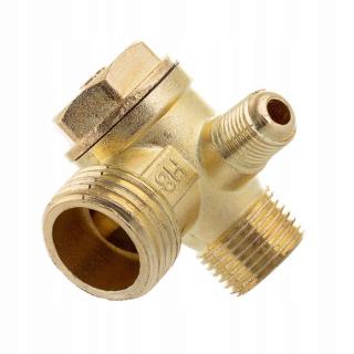 Zpětný ventil kompresoru 1/2&quot; x 3/8&quot; pro kompresory s 24, 50 a 100l vzdušníkem