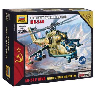 Zvezda Wargames (HW) MI-24 VP Model Set vrtulníku 1:144, 29 dílů (ZVĚZDA Wargames (HW) vrtulník - Mil-24 VP 1:144, 23cm, Model No.: 7403)