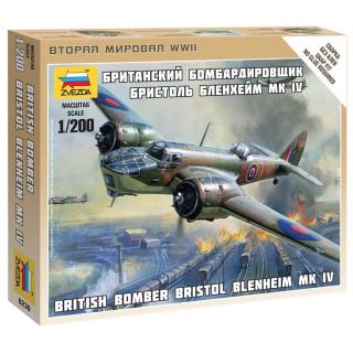 Zvezda Wargames (WWII) Britská Bomber Bristol Blenheim MK IV Model Set letadla 1:200, 20 dílů (***SKLADOM***POPIS PRIPRAVUJEME***)