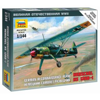 Zvezda Wargames (WWII) Henschel HS-126B Model Set letadla 1:144, 14 dílů (***SKLADOM***POPIS PRIPRAVUJEME***)