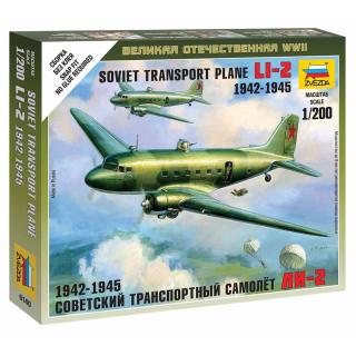 Zvezda Wargames (WWII) LI-2 Soviet Transport Plane Model Set lietadla 1:200, 16 dielov (***SKLADOM***POPIS PRIPRAVUJEME***)