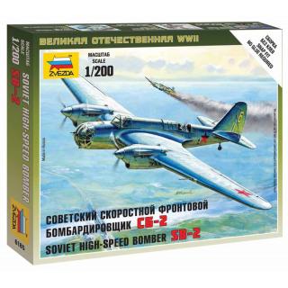 Zvezda Wargames (WWII) Sovět Bomber SB-2 Model Set letadla 1:200, 16 dílů (***SKLADOM***POPIS PRIPRAVUJEME***)