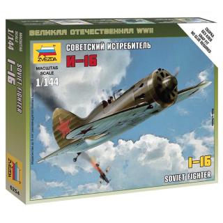 Zvezda Wargames (WWII) Sovět Fighter Polikarpů I-16 Model Set letadla 1:144, 13 dílů (***SKLADOM***POPIS PRIPRAVUJEME***)