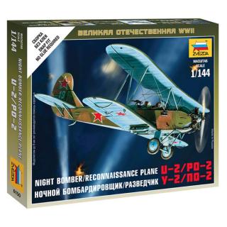 Zvezda Wargames (WWII) Sovět Plane PO-2 Model Set letadla 1:144, 10 dílů (***SKLADOM***POPIS PRIPRAVUJEME***)