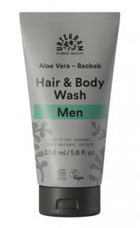 Urtekram šampon a sprchový gel pro muže Aloe Vera+Baobab, 150ml