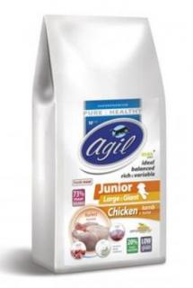 Agil Junior Large&amp;Giant Low Grain Chicken, Lamb 10kg (sleva 30% na exp. (do vyprodání))